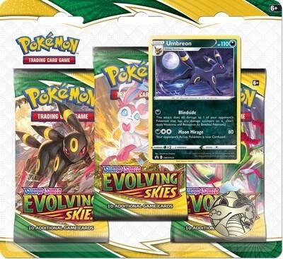 Evolving Skies 3 Pack Blister [Umbreon] – SWSH07: Evolving Skies (SWSH07)