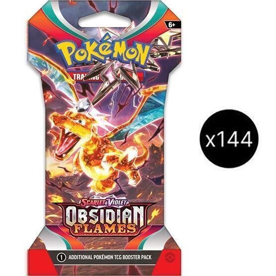 Obsidian Flames Sleeved Booster Pack Case – SV03: Obsidian Flames (OBF)