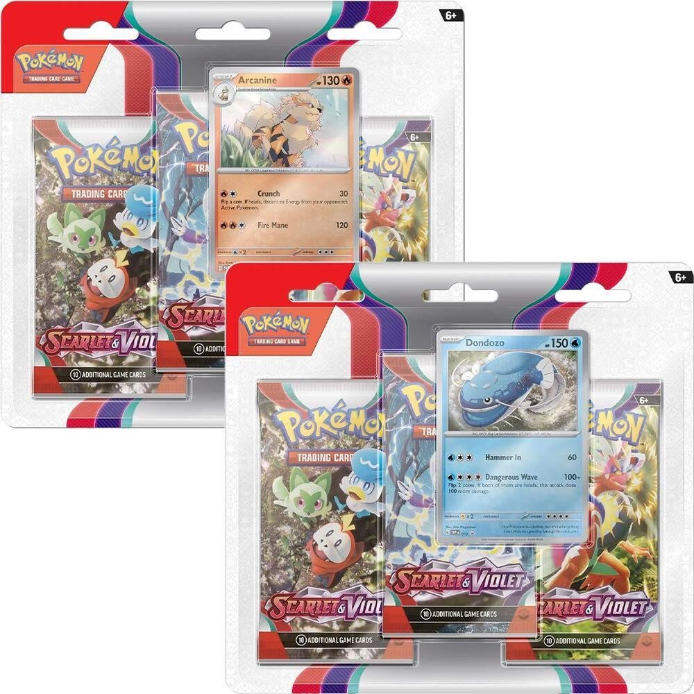 Scarlet & Violet 3 Pack Blister [Set of 2] – SV01: Scarlet & Violet Base Set (SVI)